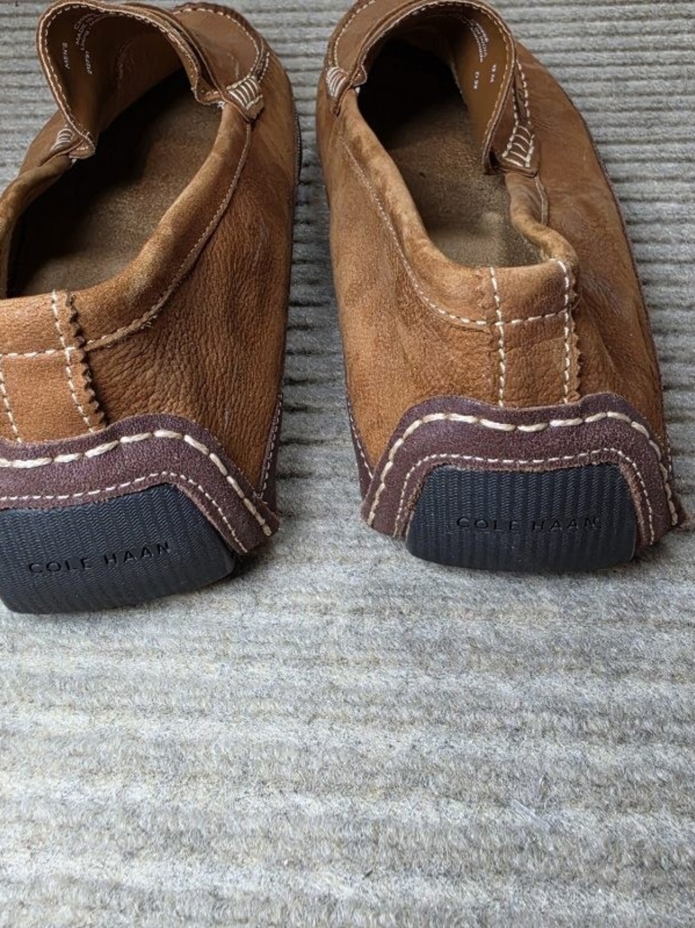 Cole Haan Mens 12 M Brown Suede Leather Wyatt Penny Driver Loafer Shoes - Picture 3 of 5